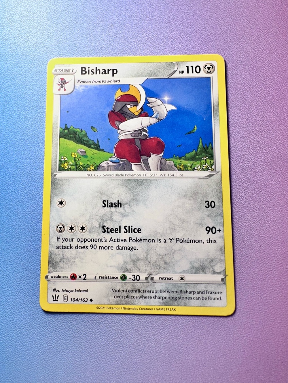 bisharp - 104/163 (uncommon) — pokemon: battle styles